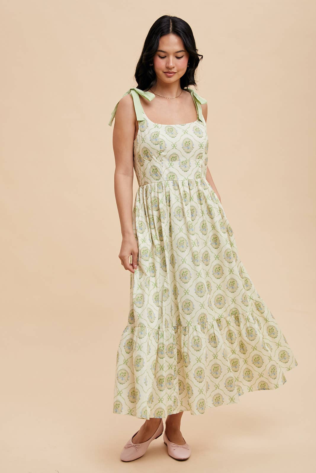 basque maxi dress Floral Basque Maxi Dress
